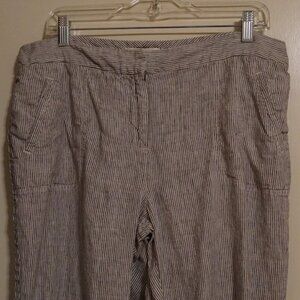 Chico's Women's Striped Linen Pants
